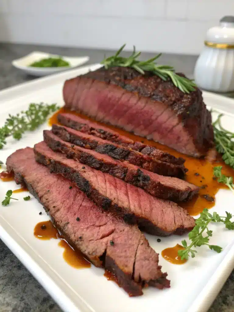Juicy brisket sous vide with bark-like edges and a melt-in-your-mouth bite