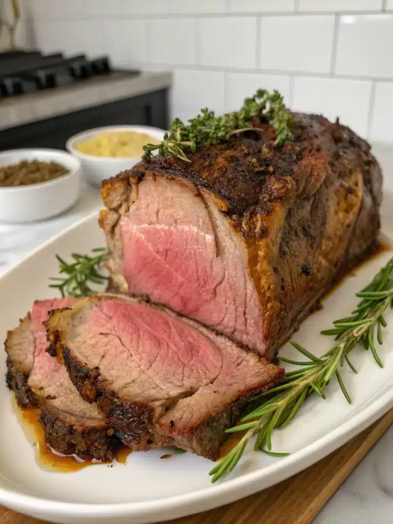 Sous vide standing rib roast