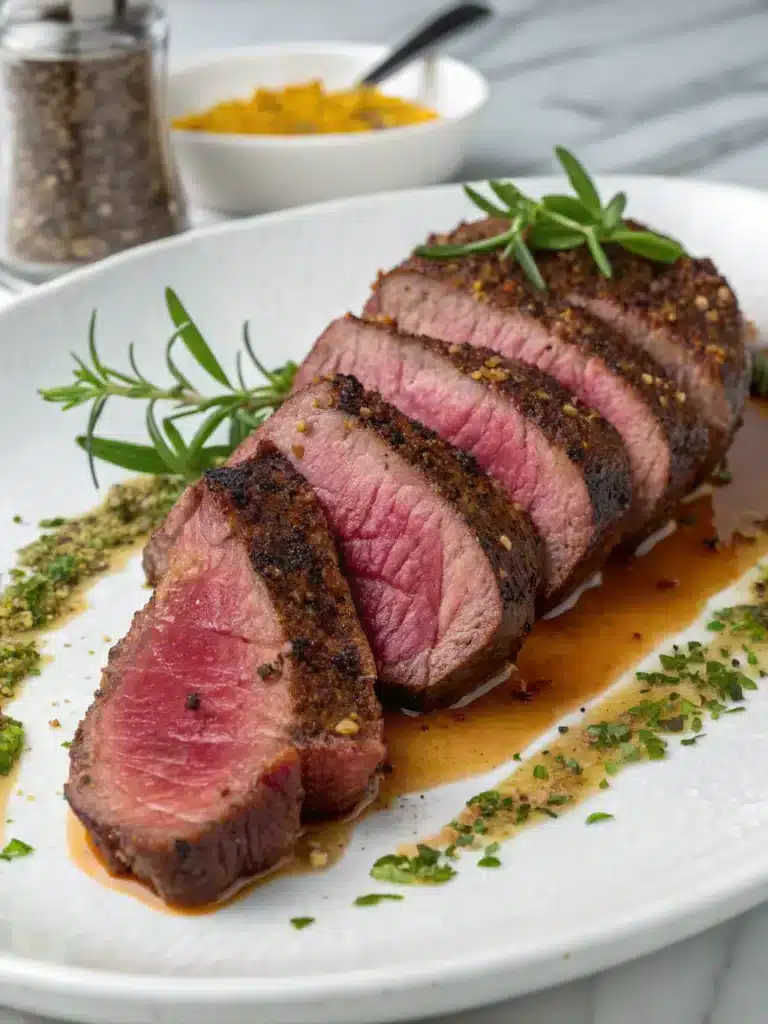 Picanha sous vide and seared with fat cap crisped to perfection