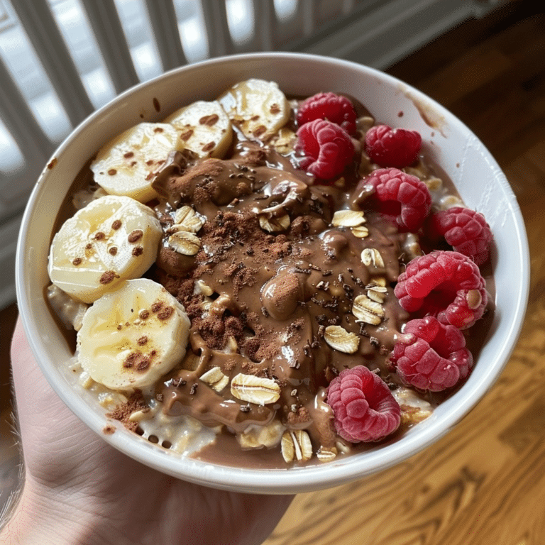 Chocolate Protein Oatmeal: High-Protein Breakfast Recipe