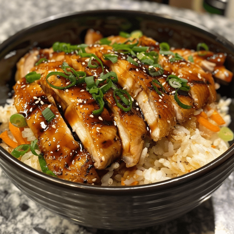 Easy Chicken Rice Bowl Recipe With Savory Glaze