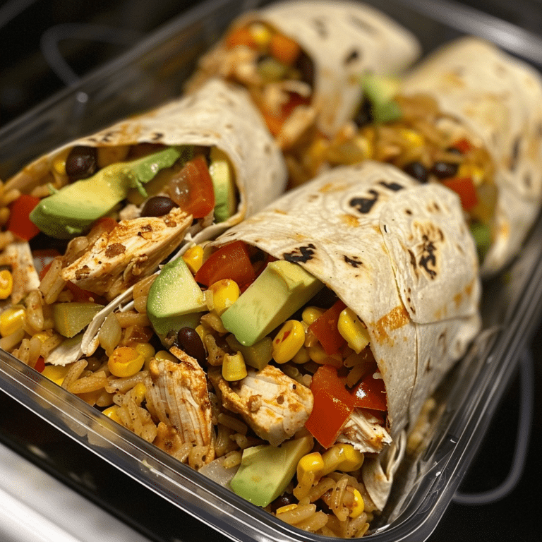 Chicken Burrito Meal Prep: Easy High Protein Lunches