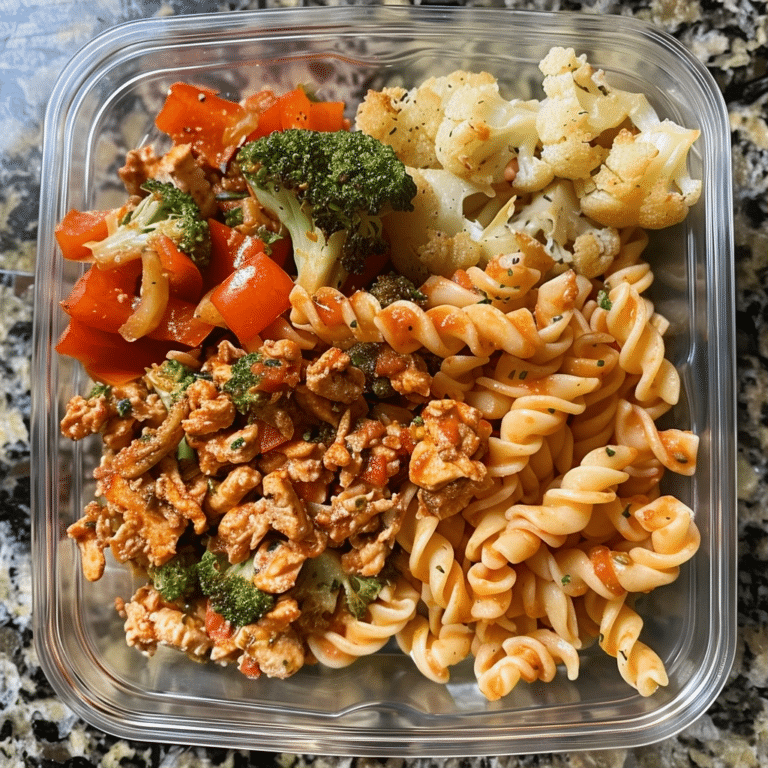 Protein Pasta Meal Prep: High-Protein Pesto Chicken Bowl