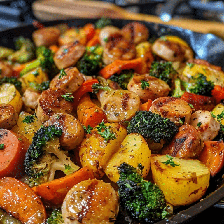 One Pan Chicken Sausage Veggies: A Quick Healthy Meal