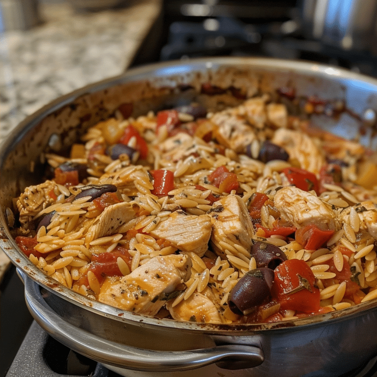 One Pot Greek Chicken Orzo: A Simple Family Dinner